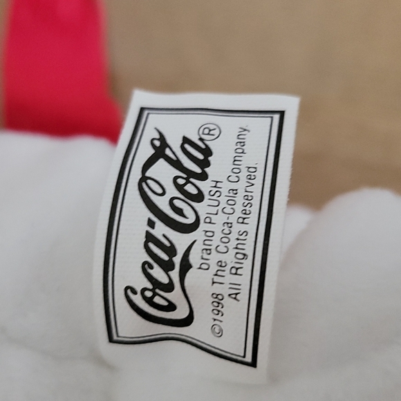 1998 Coca-Cola Polar Bear in Red Scarf Beanie Plush - Picture 6 of 10
